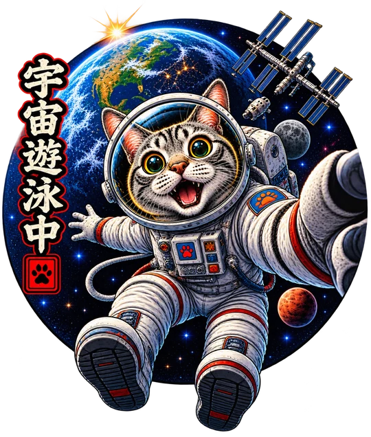 Space Cat Astronaut T-Shirt215:1194 216:1198
