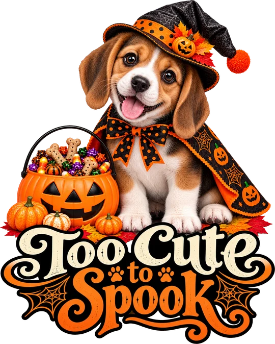 Too Cute to Spook Beagle Witch T-Shirt223:1245 224:1249