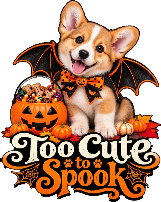 Too Cute to Spook Corgi Bat T-Shirt239:1357 240:1361