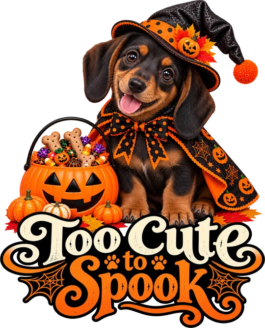 Too Cute to Spook Dachshund Witch T-Shirt249:1427 250:1431