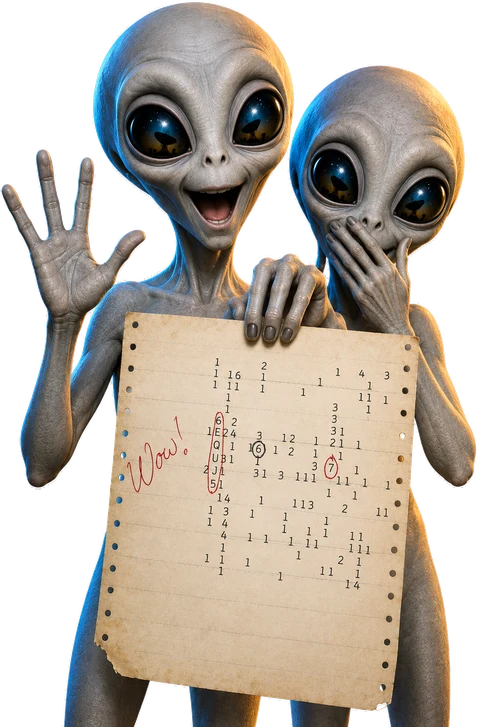 Wow! Signal Aliens Excited T-Shirt275:1604 276:1608