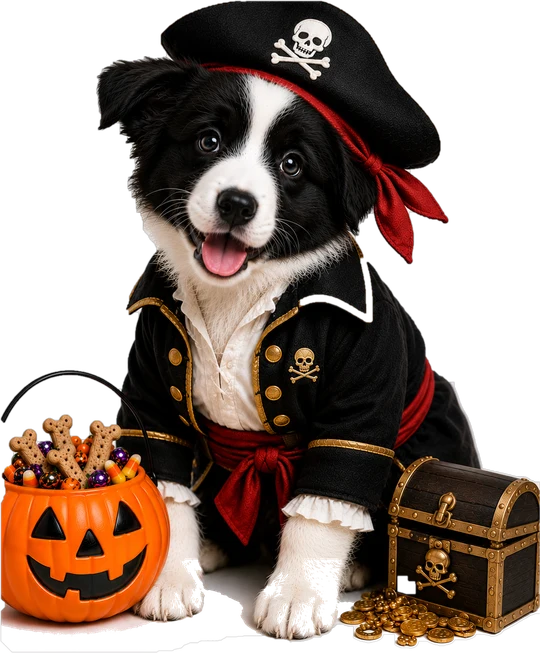 Border Collie Puppy Pirate T-Shirt293:1705 294:1709