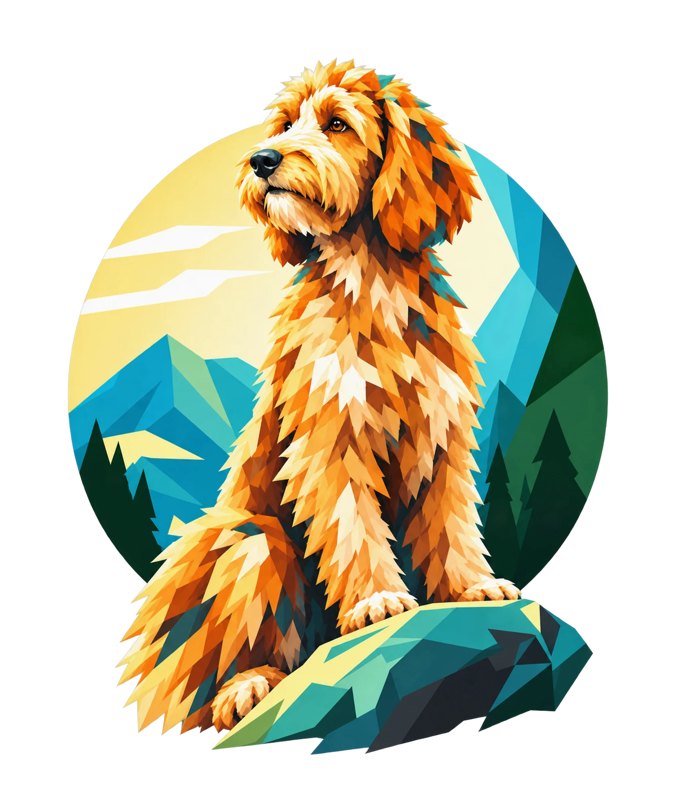 Geometric Goldendoodle T-Shirt31:136 32:140