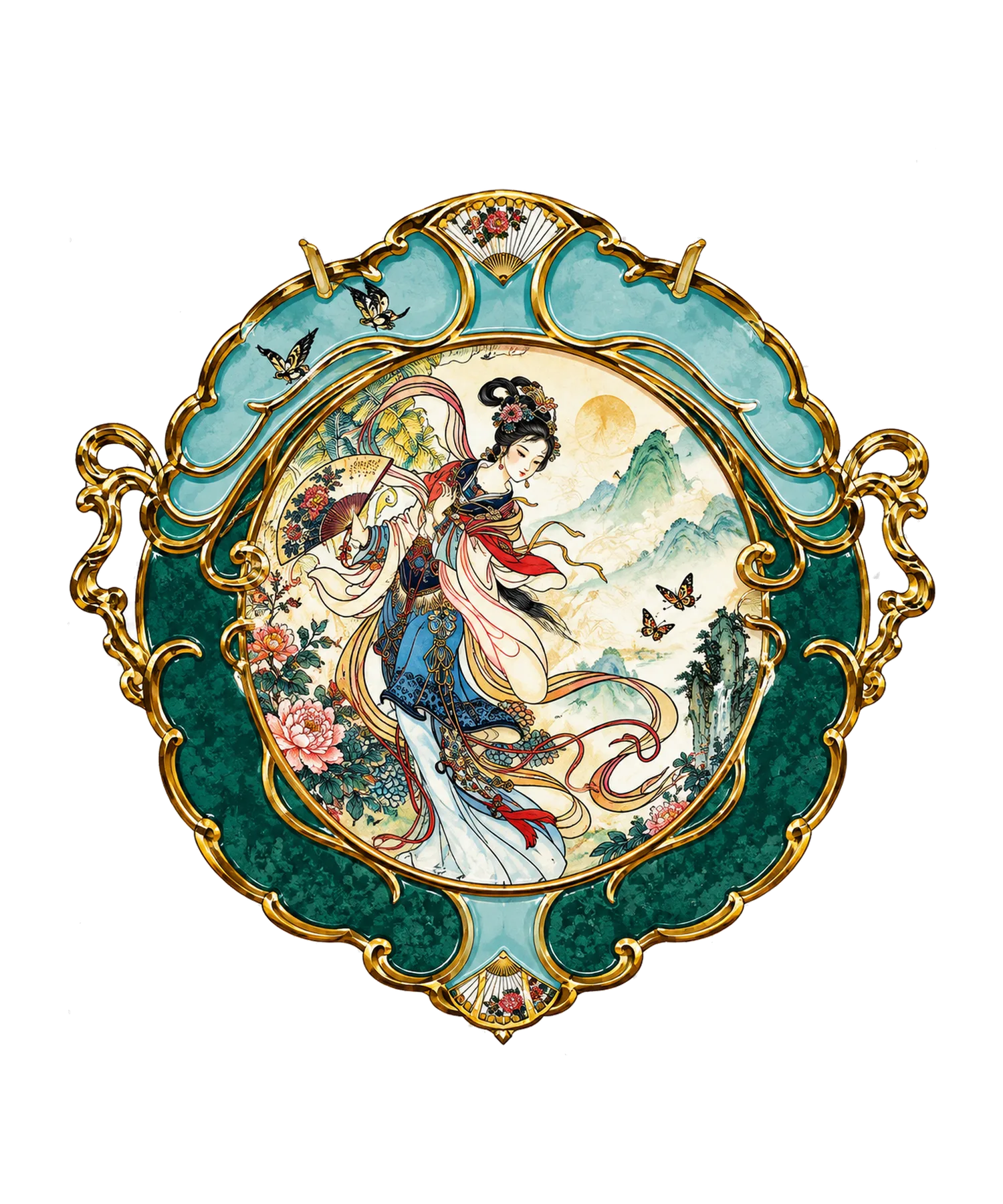 Celestial Maiden in Jade Frame T-Shirt363:2055 364:2059