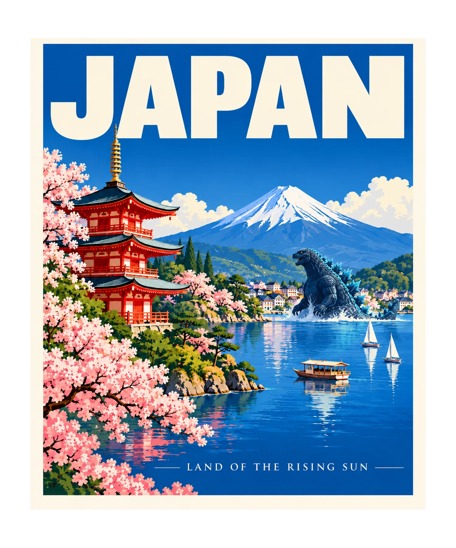 Japan Travel Poster T-Shirt365:2064 366:2068