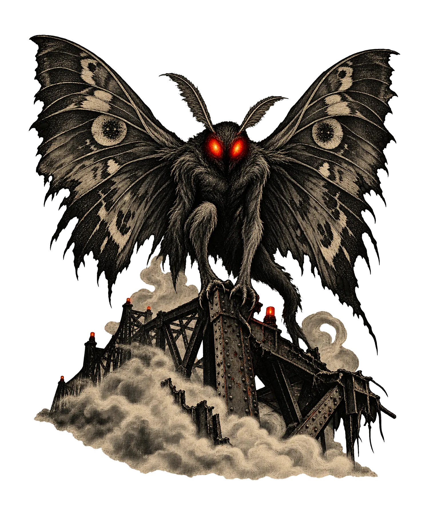 Mothman on the Bridge T-Shirt377:2118 378:2122