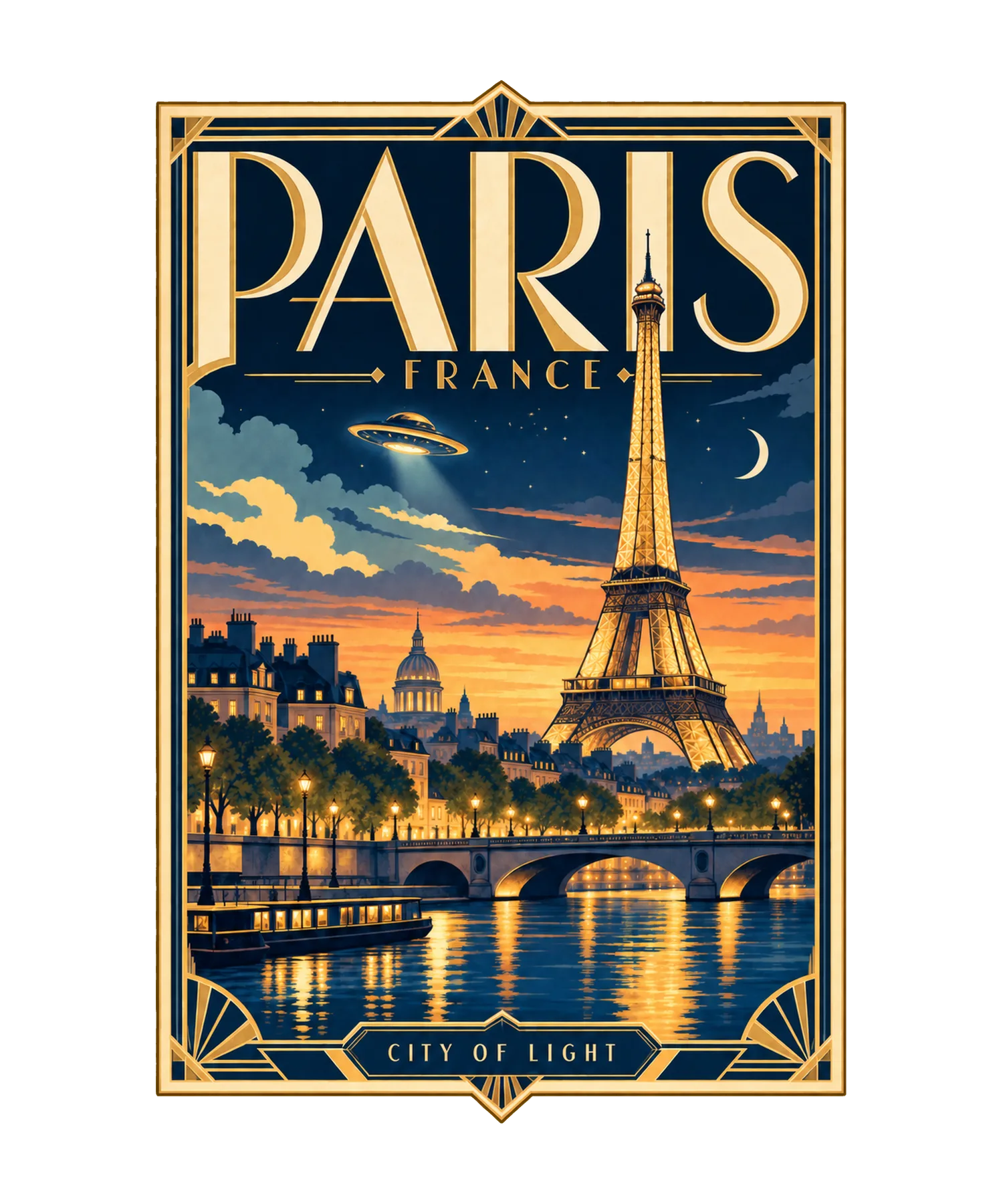 Paris Art Deco Poster T-Shirt383:2145 384:2149