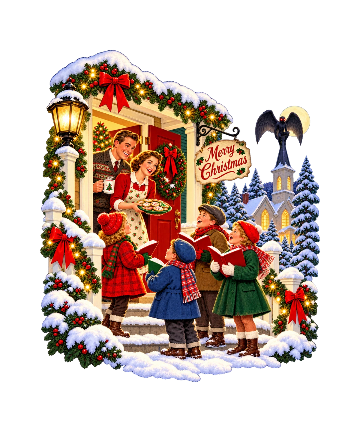 Retro Carolers Mothman T-Shirt427:2356 428:2360