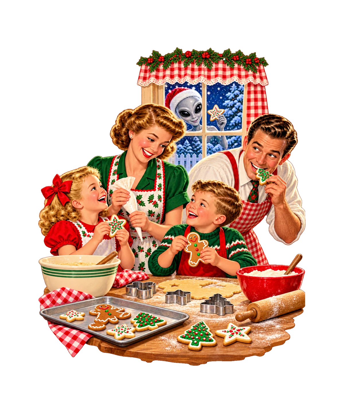 Retro Cookie Baking Alien T-Shirt429:2365 430:2369