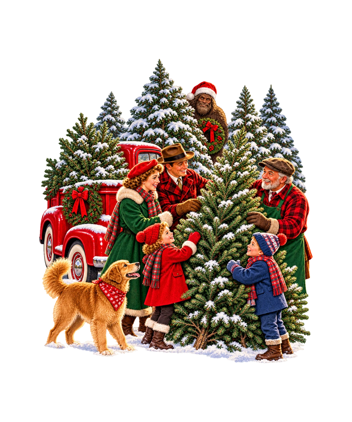 Retro Tree Lot Bigfoot T-Shirt441:2419 442:2423