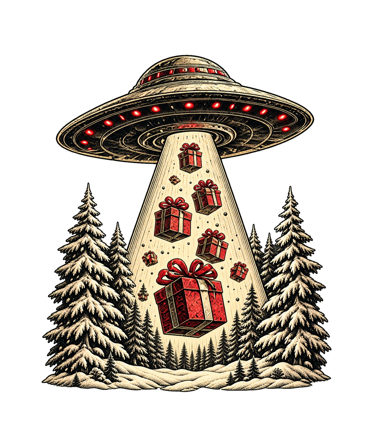 UFO Gift Abduction T-Shirt447:2446 448:2450