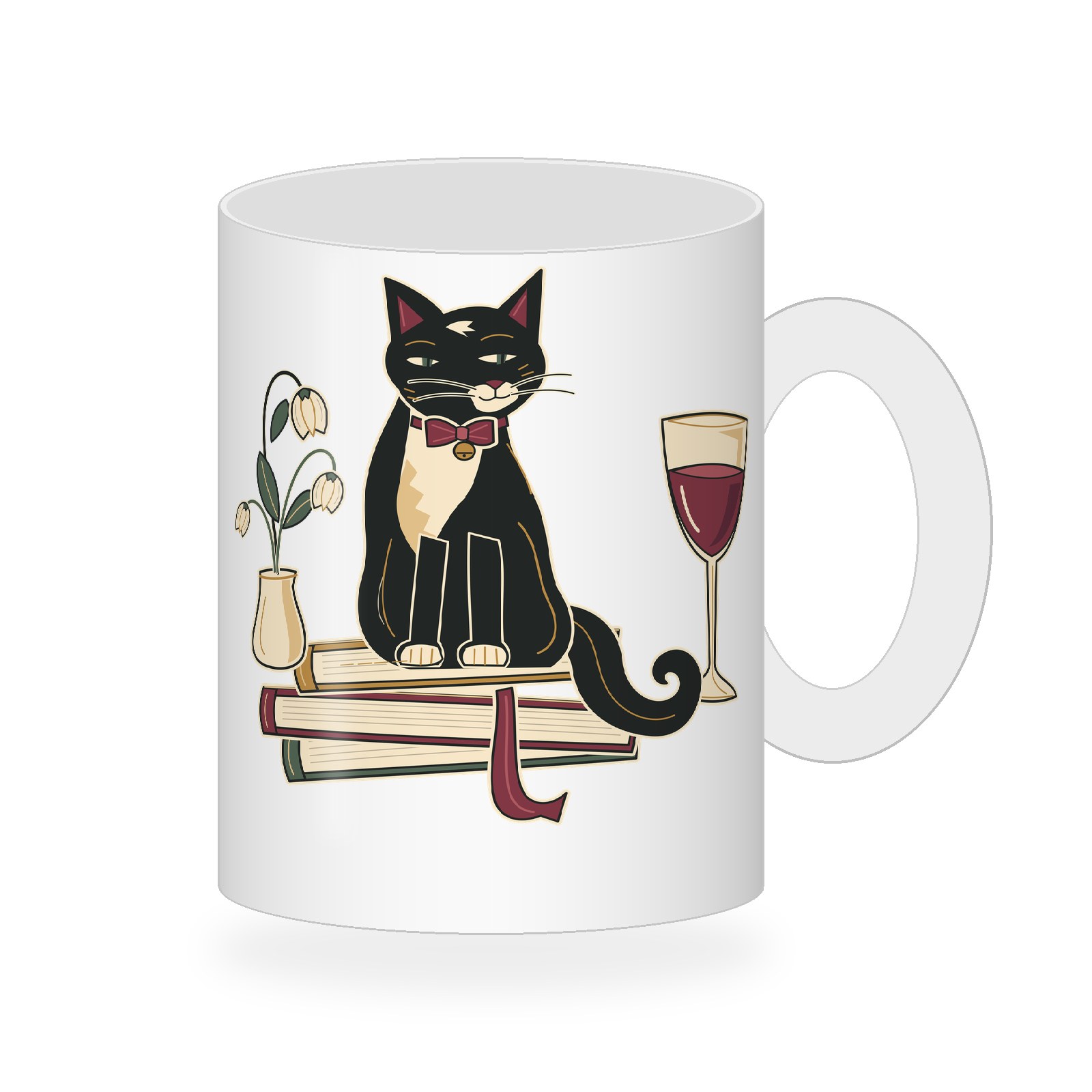 After Hours Literary Cat Coffee Mug456:2469