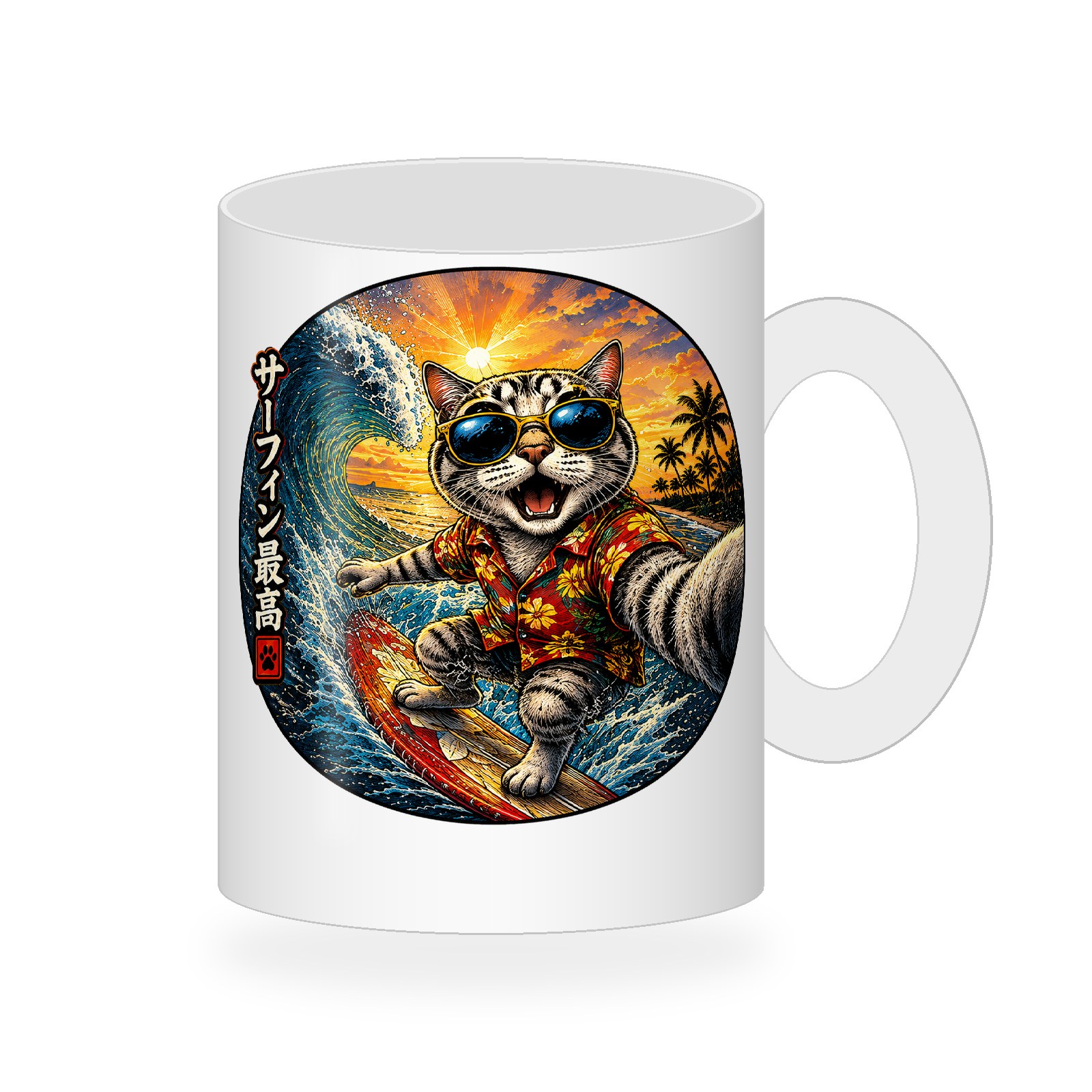 Surfing Cat Coffee Mug475:2488