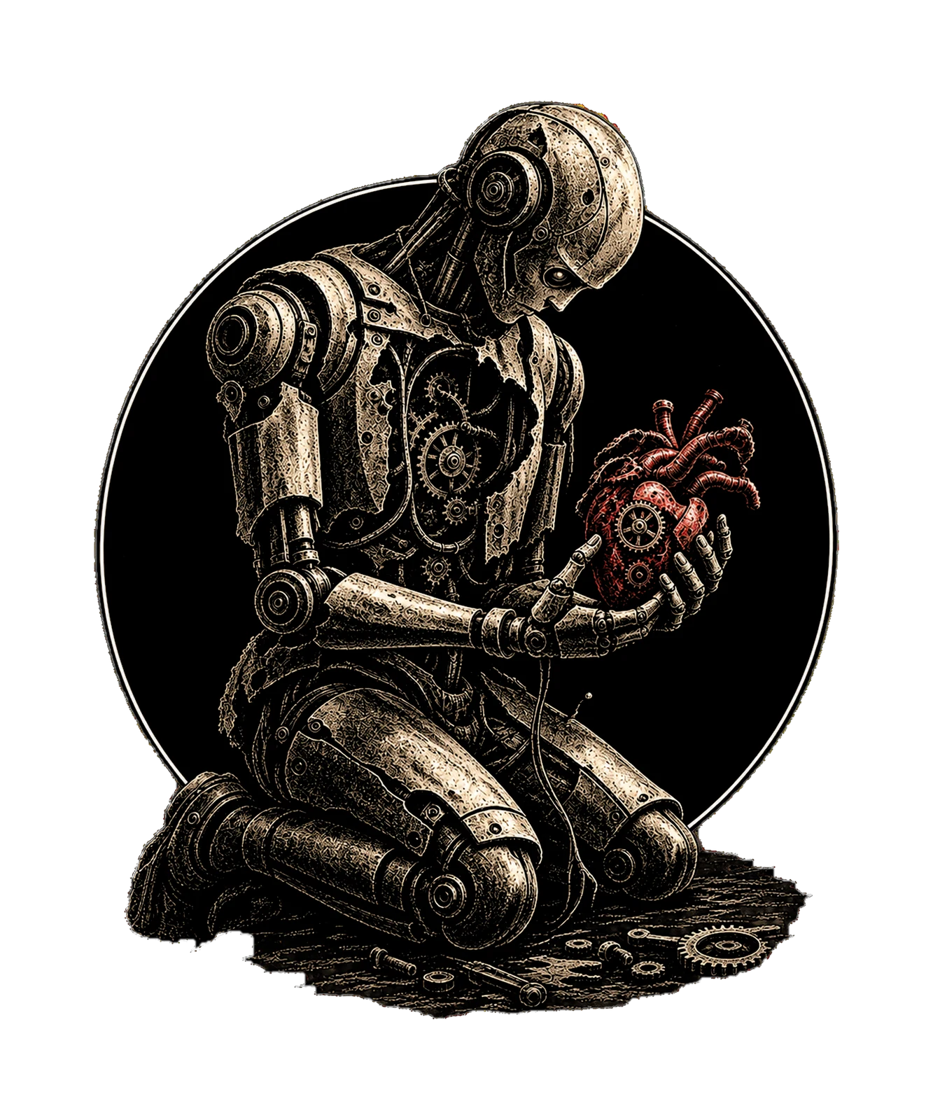 Robot Mechanical Heart T-Shirt63:280 64:284