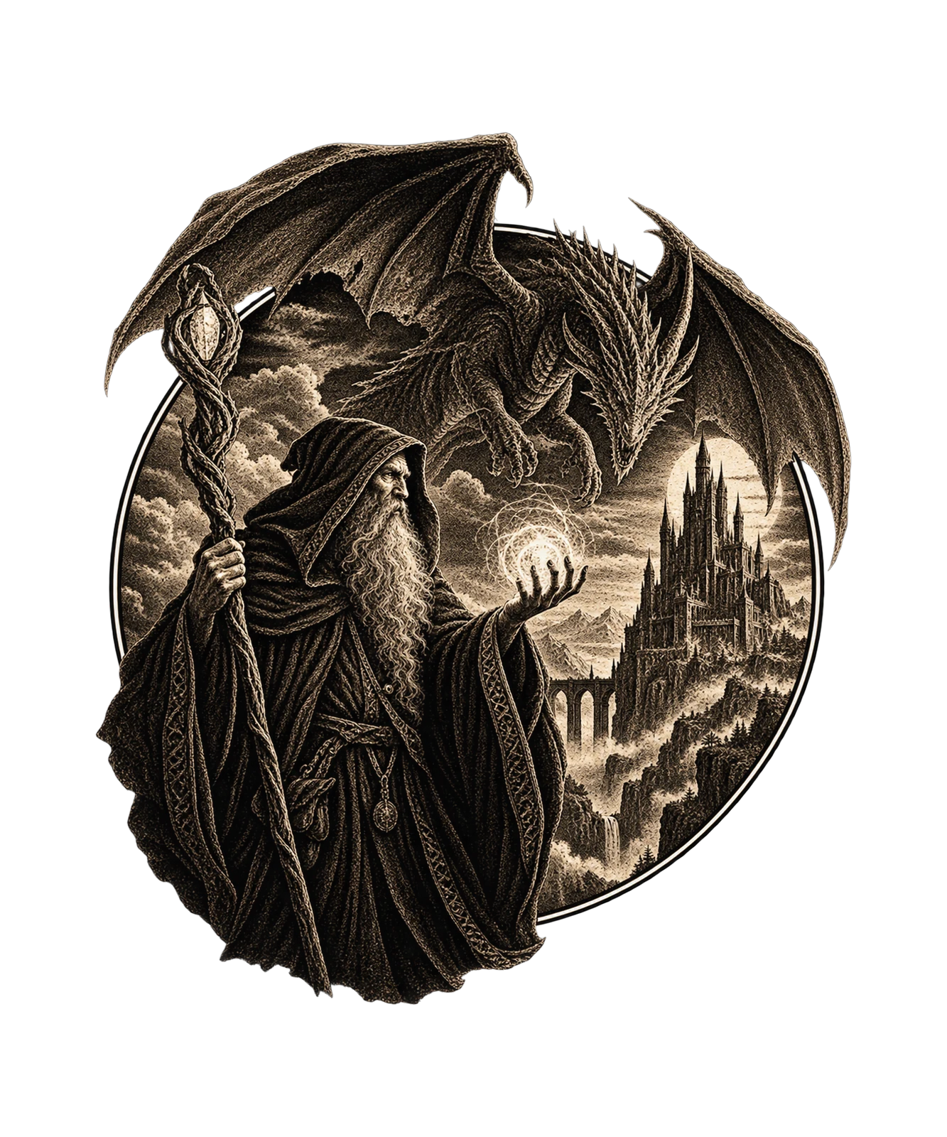 Wizard and Dragon T-Shirt77:343 78:347