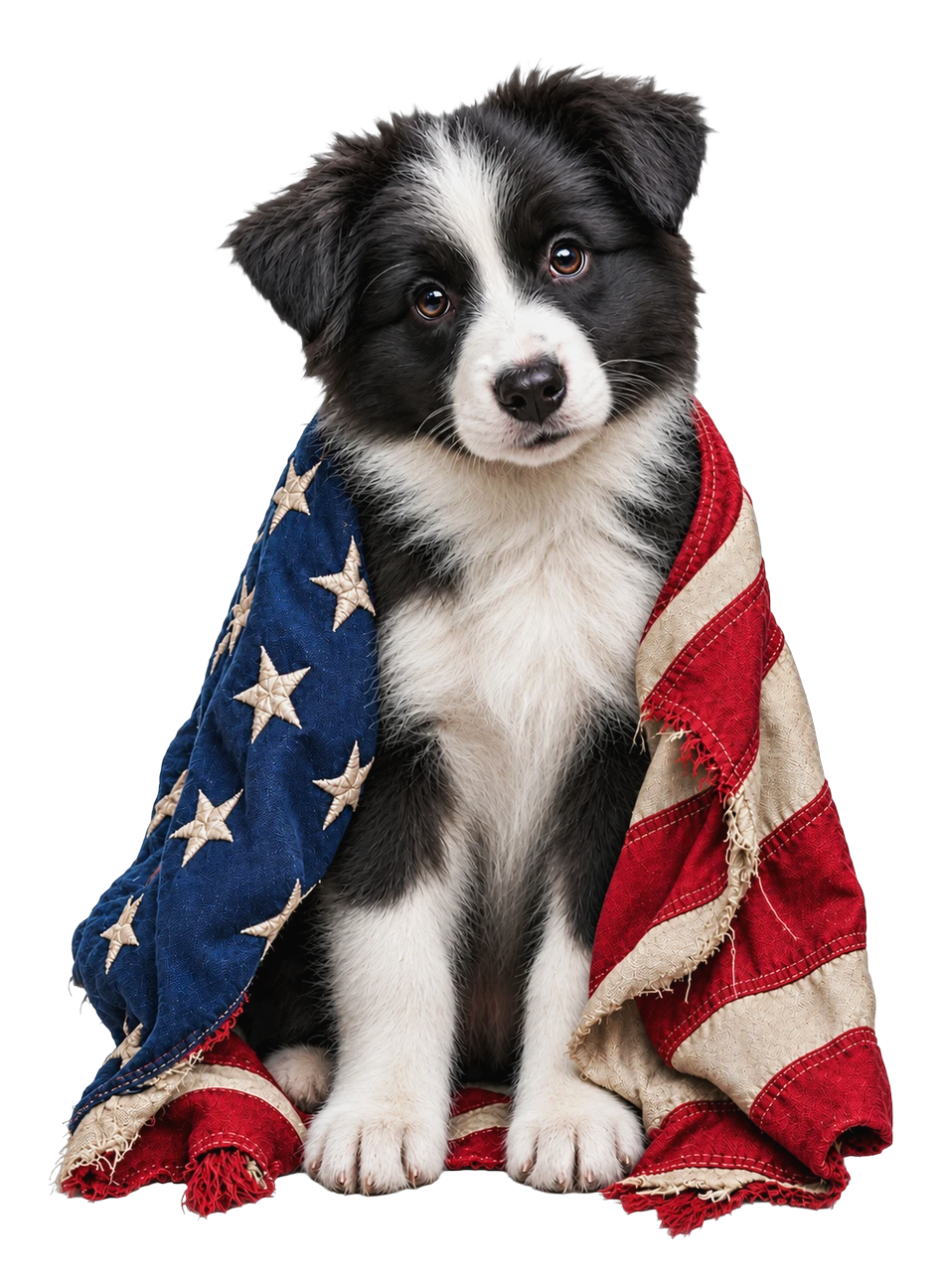 Border Collie Flag Cape T-Shirt87:388 88:392