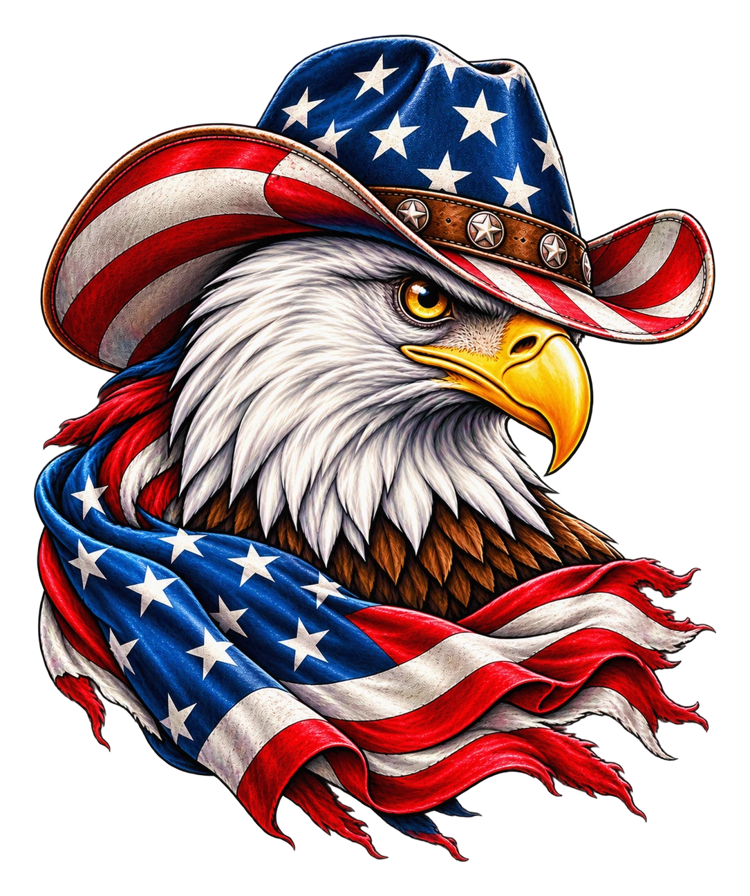 Eagle American Flag Hat T-Shirt89:397 90:401