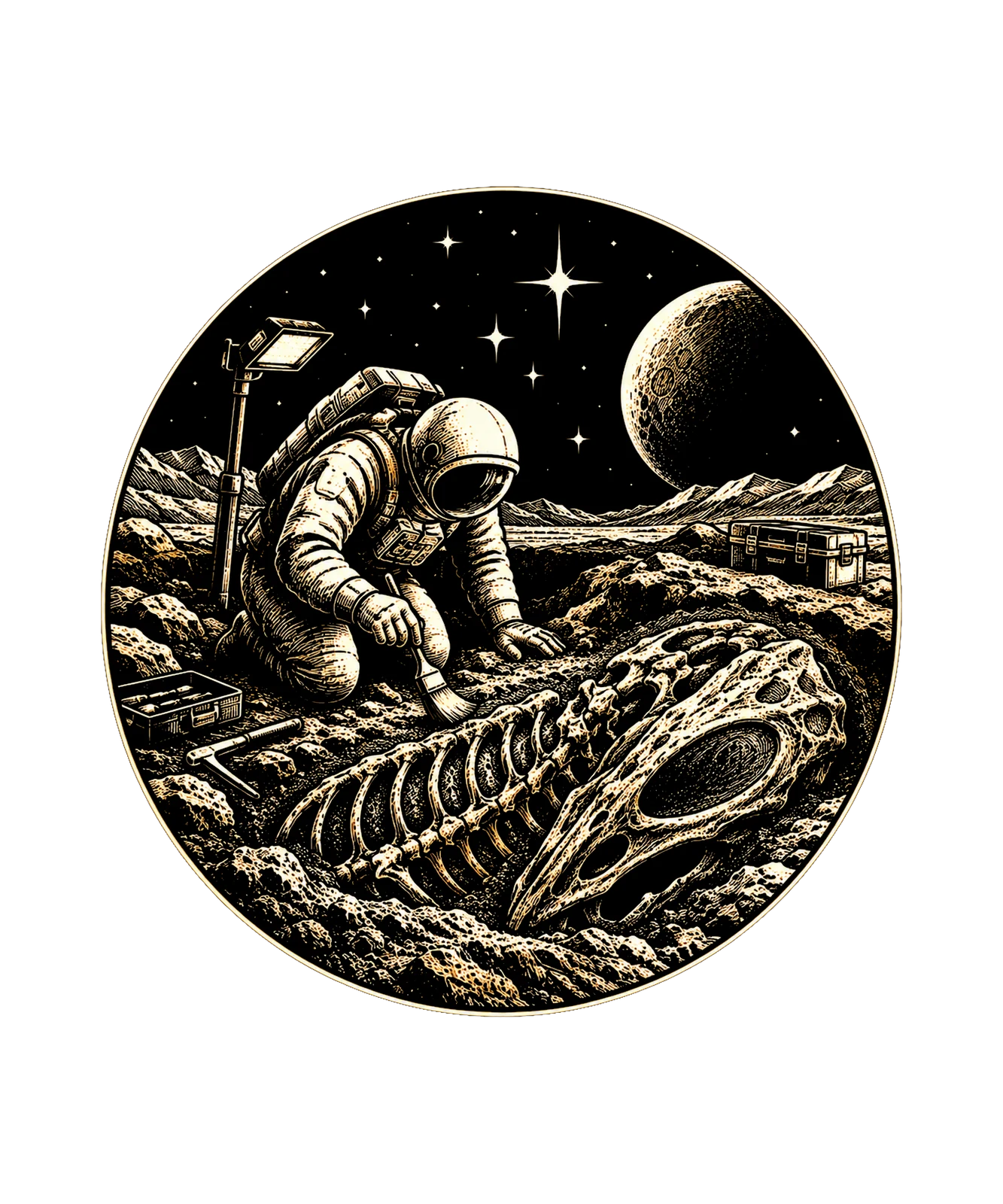 Astronaut Alien Skeleton Discovery T-Shirt9:37 10:41