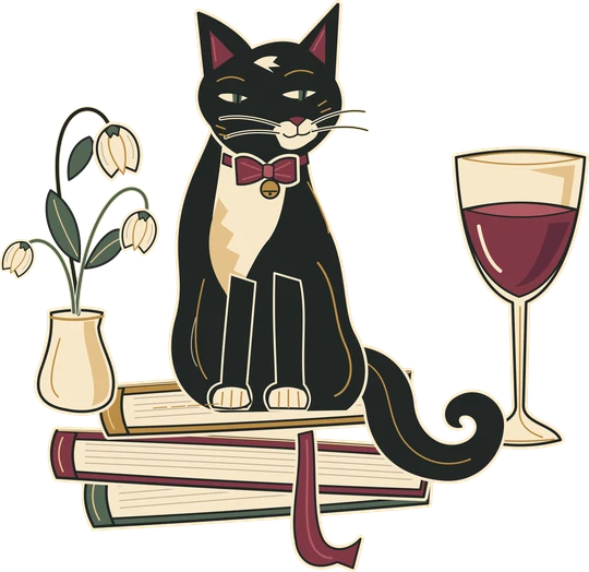 After Hours Literary Cat T-Shirt113:570 114:574