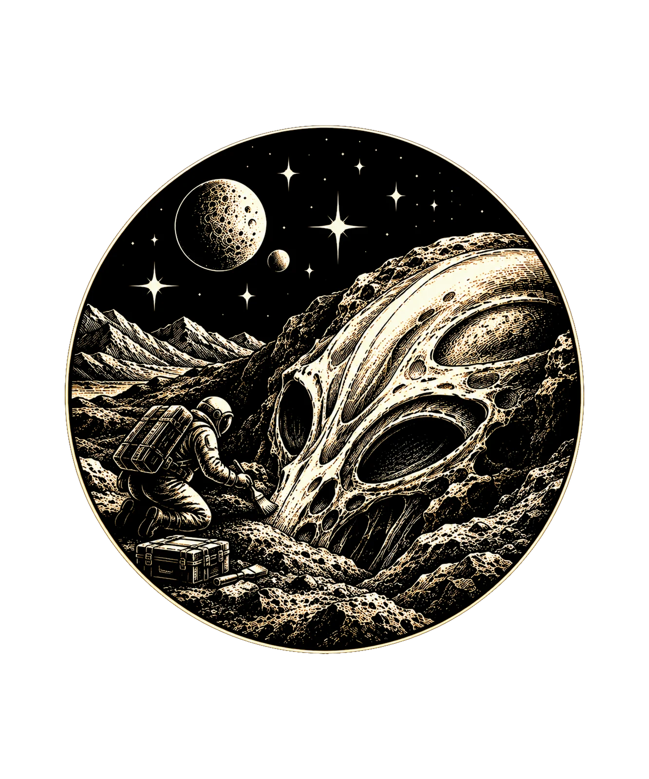 Astronaut Alien Skull T-Shirt11:46 12:50