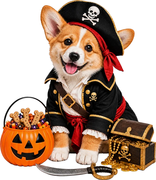 Corgi Puppy Pirate T-Shirt161:886 162:890
