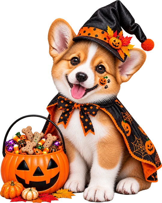Corgi Puppy Witch T-Shirt163:900 164:904