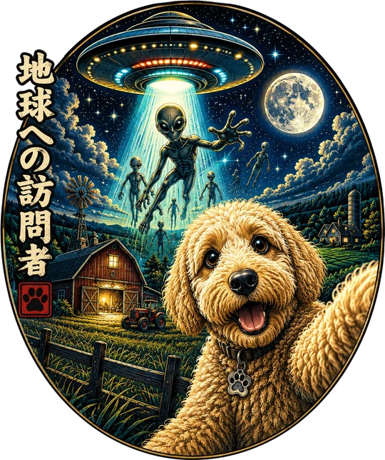 Goldendoodle Alien Visitors T-Shirt171:946 172:950